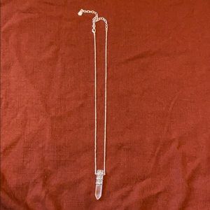 Stella & Dot Legend silver/ crystal necklace